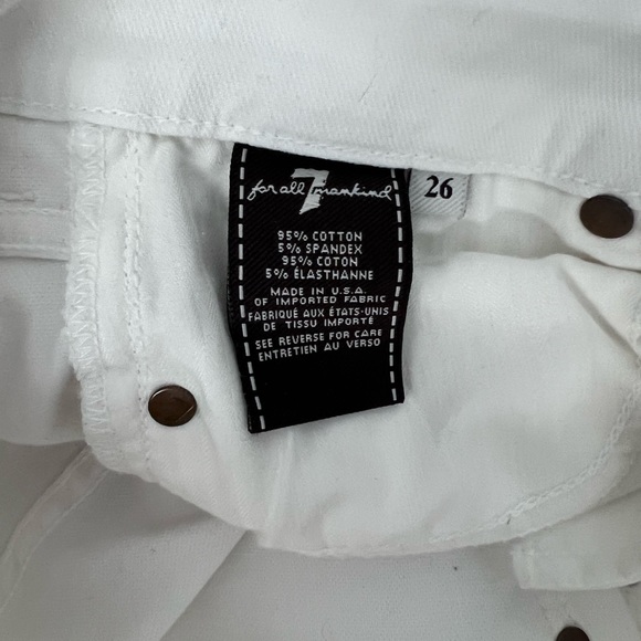 7 for all Mankind White Straight Jeans - Picture 3 of 3